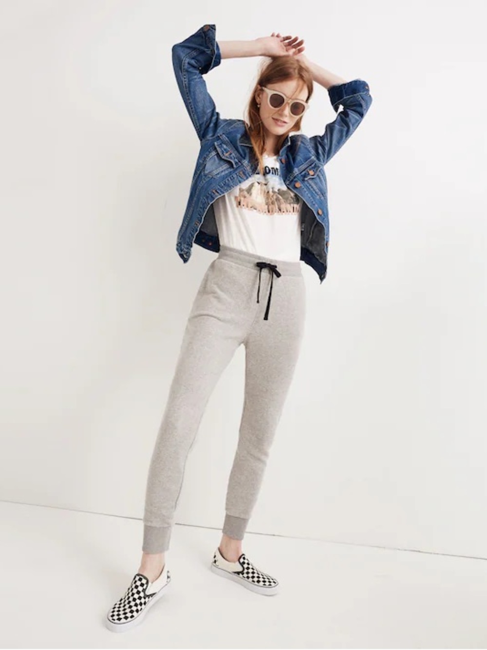 Mile(s) by Madewell Terry Trouser Sweatpants Heather Smoke Grey Small Loungewear